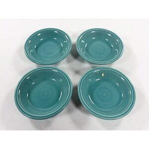 4 Vintage Fiestaware Turquoise Blue 5 1/4" Fruit Bowls Homer Laughlin Fiesta